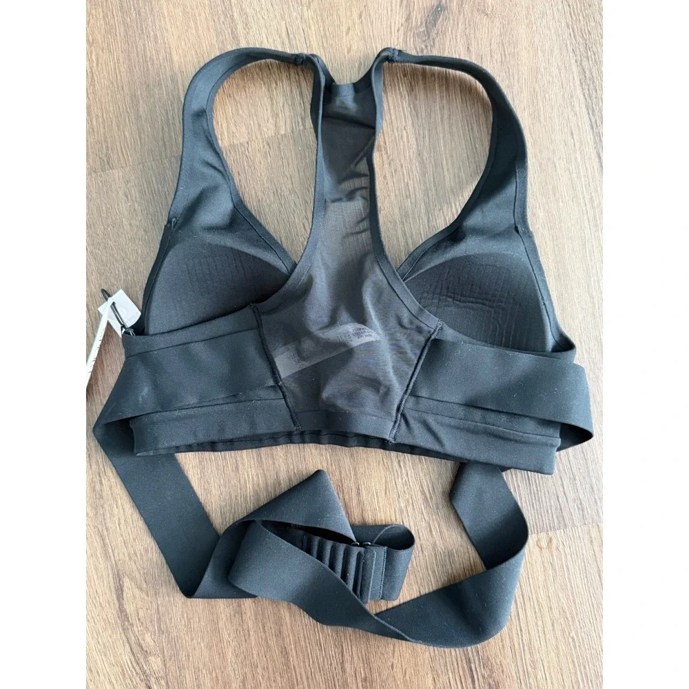 Victoria's Secret Sport Black Wrap Sports Bra Light Support XS Yoga Activewear
